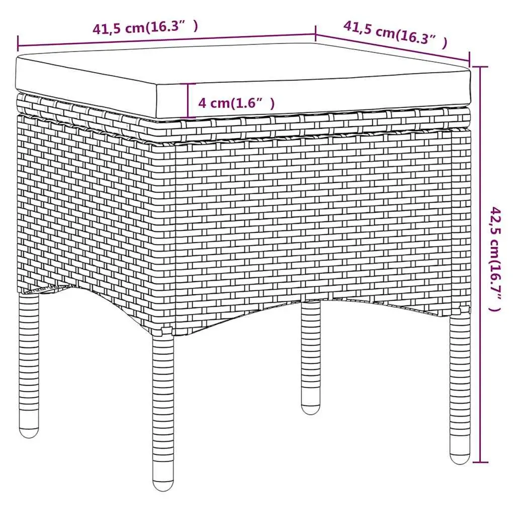 5 Piece Outdoor Dining Set Garden Furniture Rattan Chairs Table Grey Patio