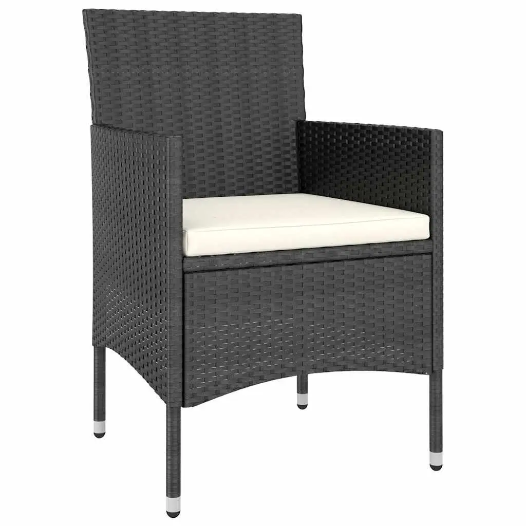 5 Piece Outdoor Dining Set Poly Rattan Chairs Table Garden Patio Furniture