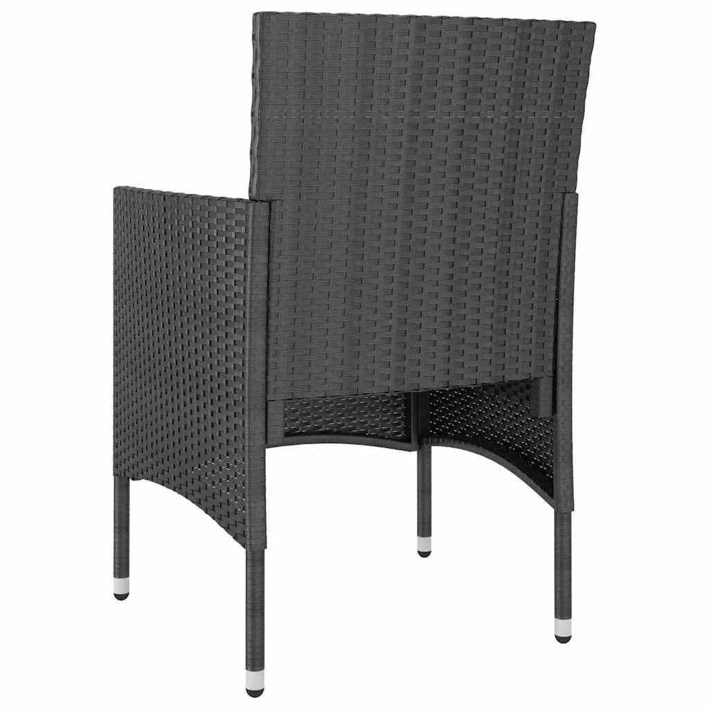 5 Piece Outdoor Dining Set Poly Rattan Chairs Table Garden Patio Furniture