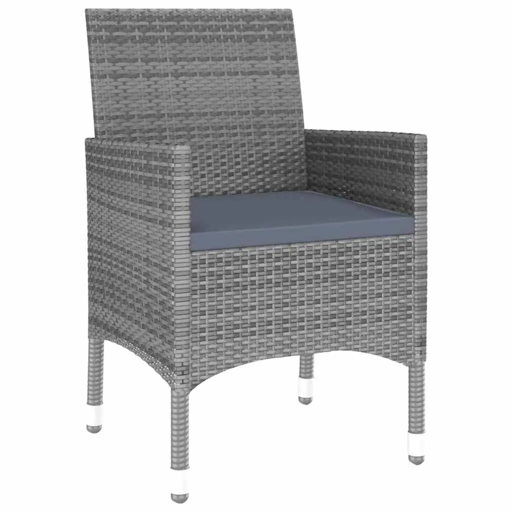 7 Piece Garden Dining Set Outdoor Patio Furniture Grey Rattan Table Chairs