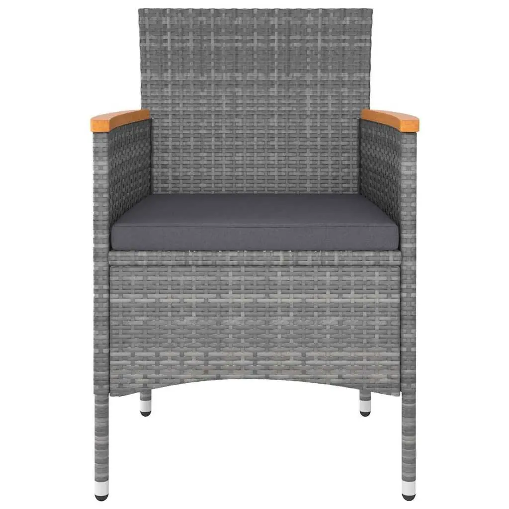 Garden Lounge Set 5 Piece Outdoor Patio Furniture Poly Rattan Grey Seating
