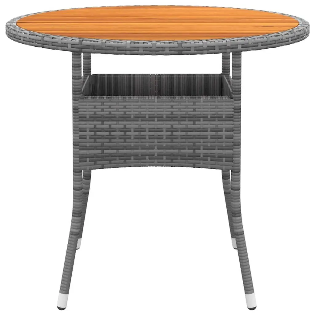 Outdoor Dining Set 5 Piece Garden Furniture Poly Rattan Grey Patio Table Chairs