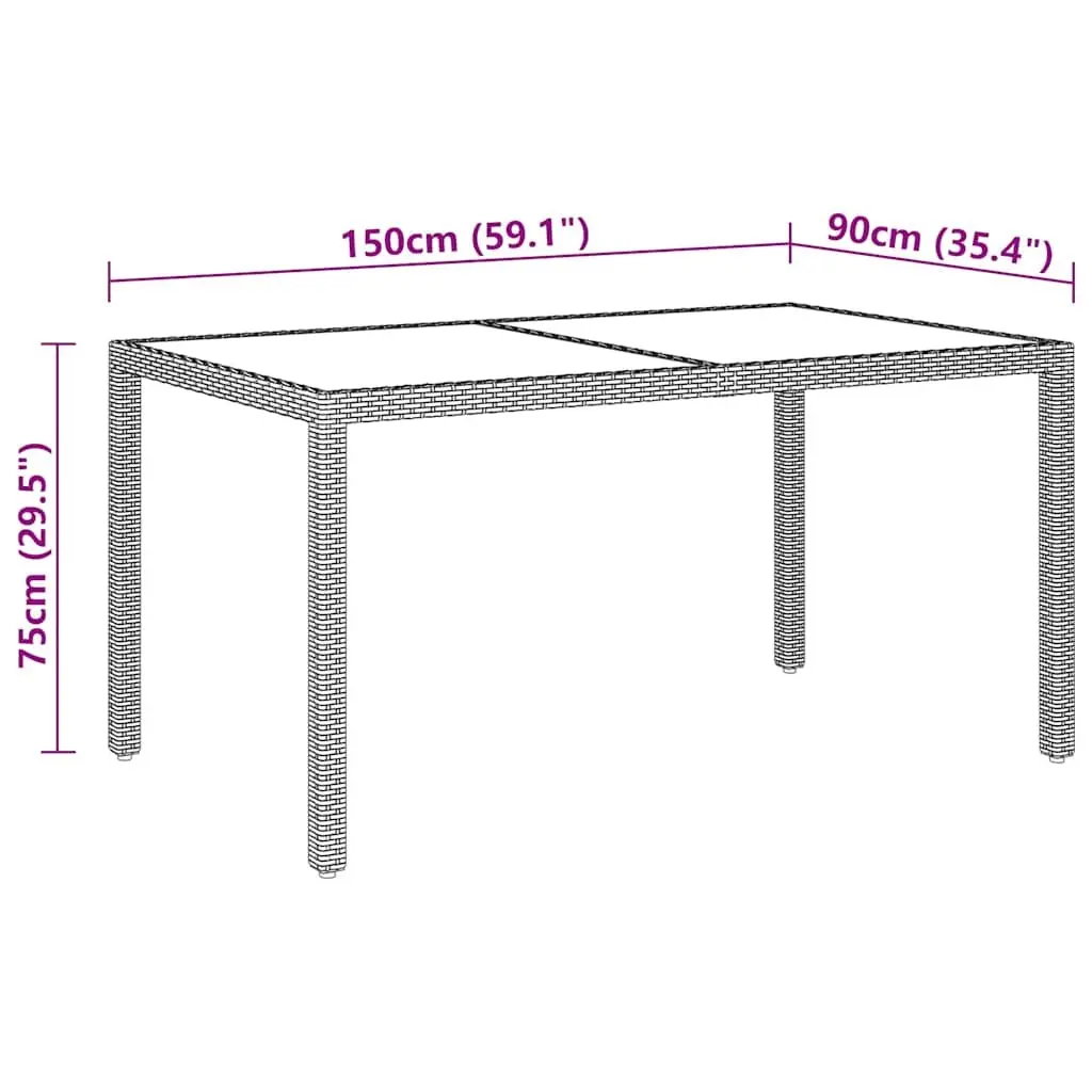 5 Piece Garden Dining Set Outdoor Rattan Chairs Table Grey