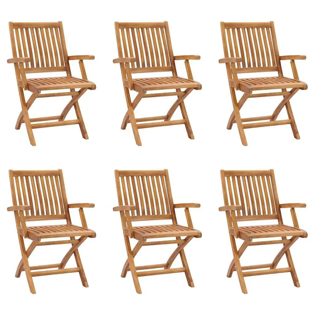 7 Piece Garden Dining Set Solid Teak Wood Outdoor Furniture Brown