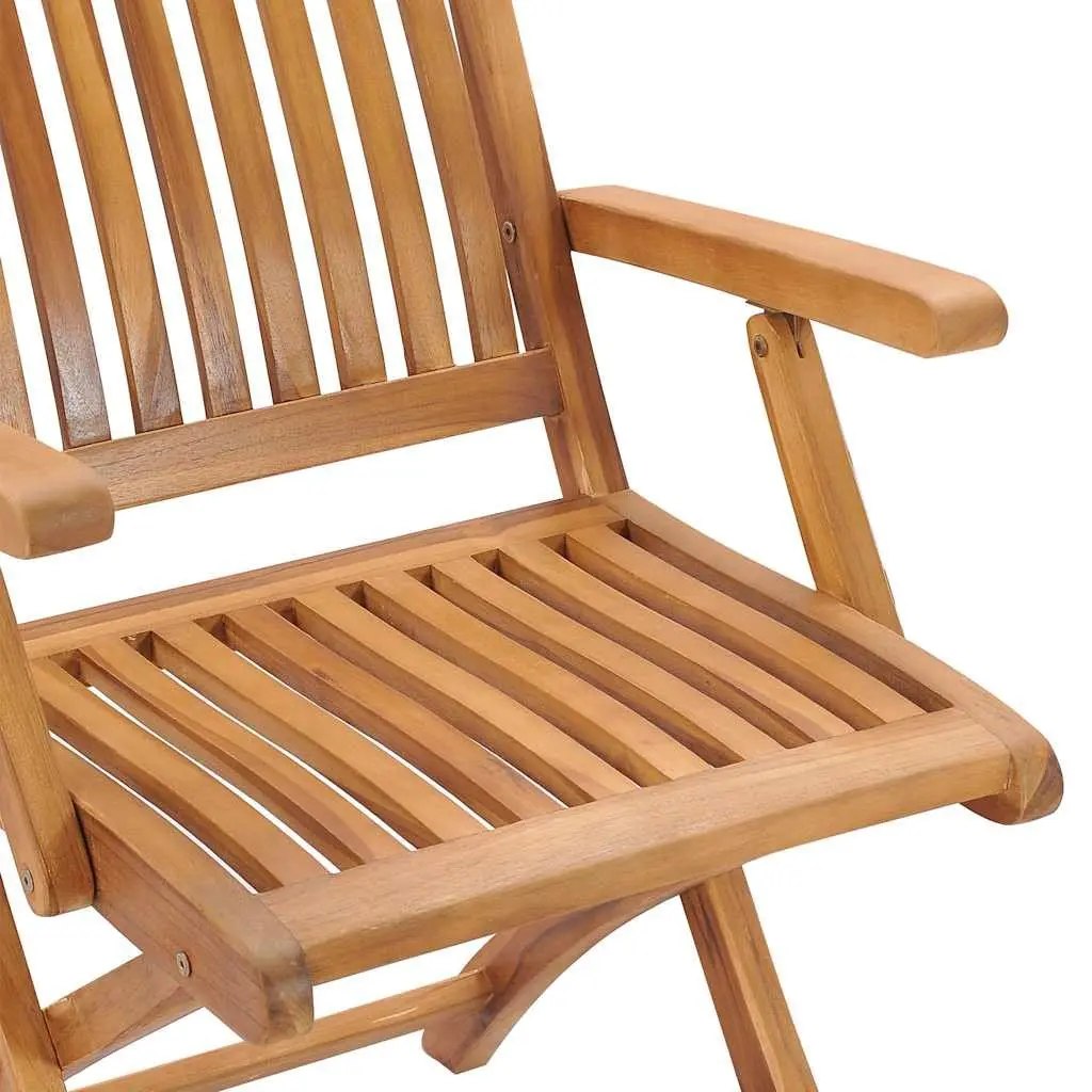 7 Piece Garden Dining Set Solid Teak Wood Outdoor Furniture Brown