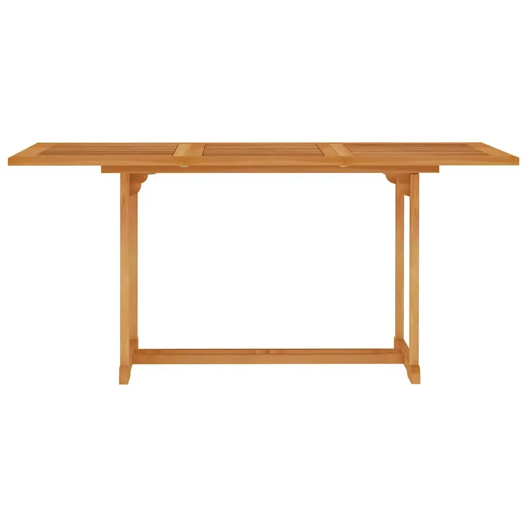 5 Piece Garden Dining Set Teak Wood Table Chair Outdoor Patio Furniture Brown