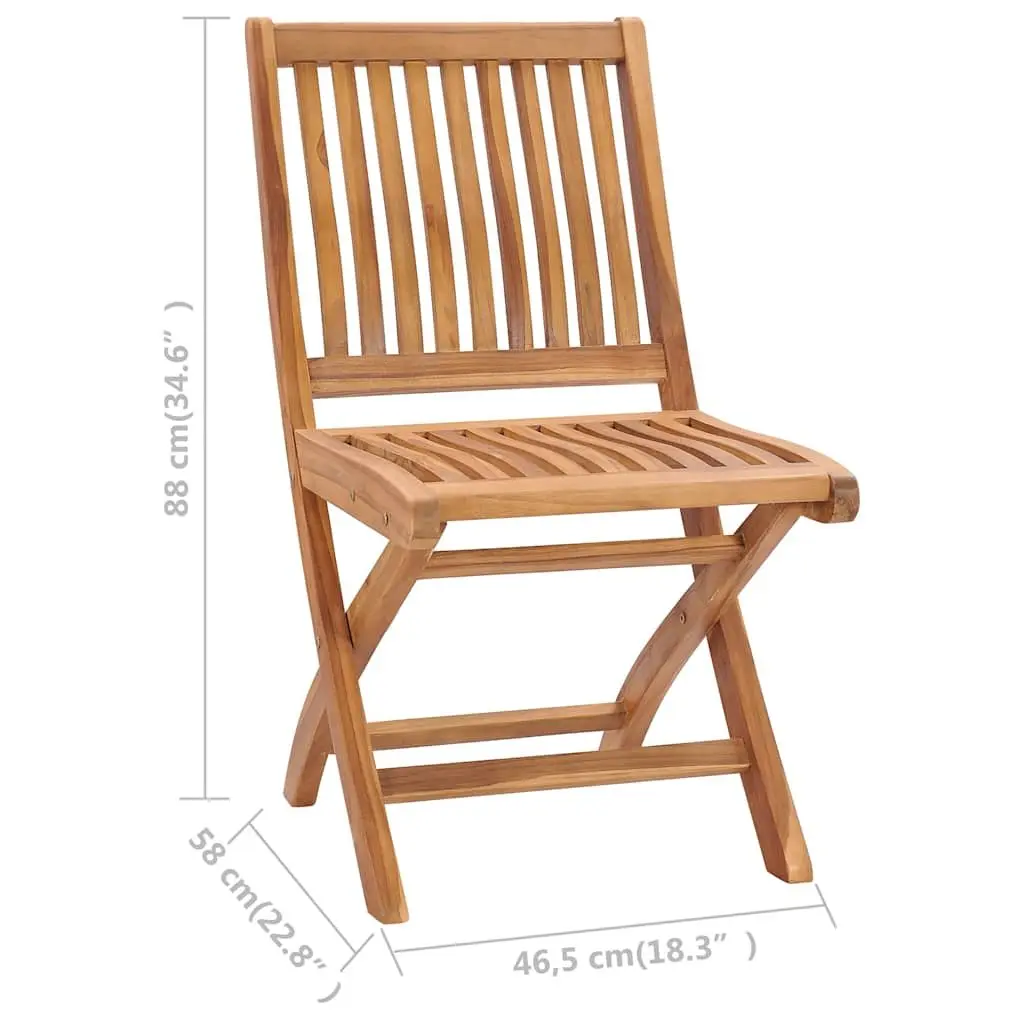 7 Piece Garden Dining Set Solid Teak Wood Table with Umbrella Hole and Foldable Chairs Brown Outdoor Furniture