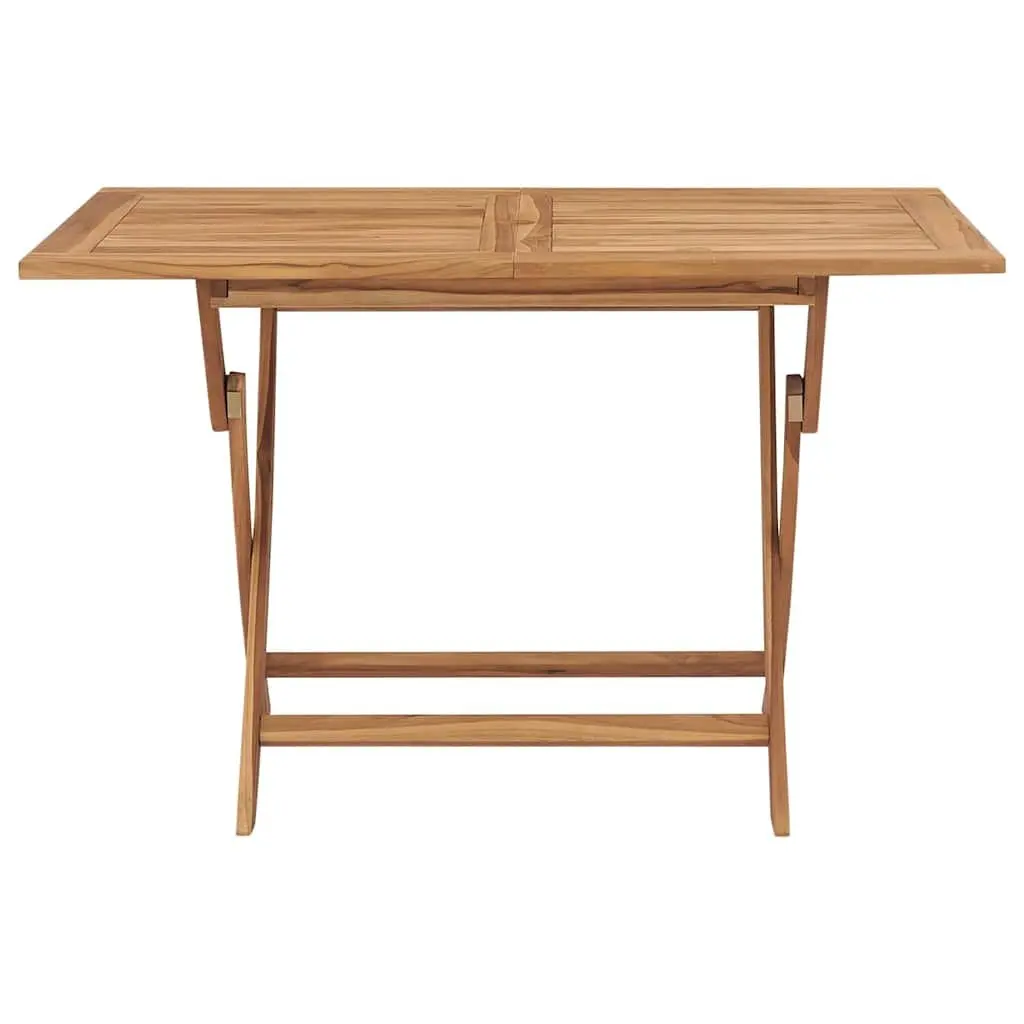 7 Piece Garden Dining Set Teak Wood Foldable Outdoor Table Chairs Brown