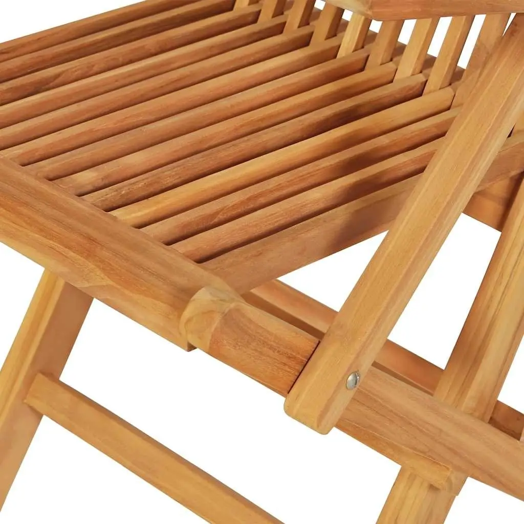 7 Piece Garden Dining Set Teak Wood Foldable Outdoor Table Chairs Brown