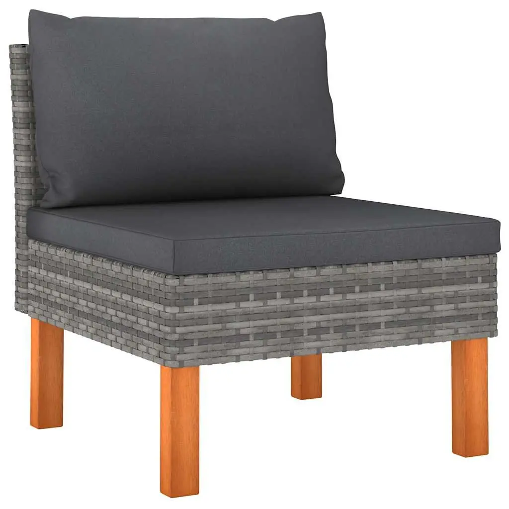 4-Seater Garden Sofa with Cushions Outdoor Poly Rattan Lounge Patio Furniture
