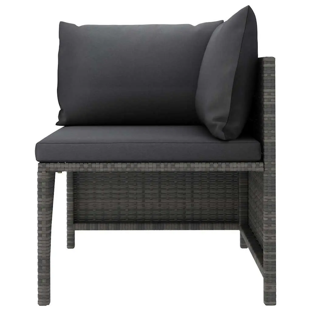 7 Piece Poly Rattan Garden Lounge Set Outdoor Furniture with Cushions Grey