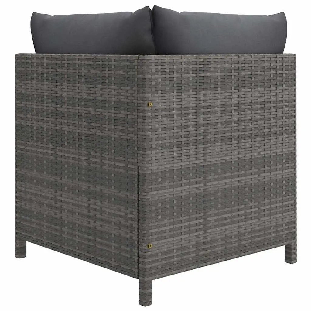 7 Piece Poly Rattan Garden Lounge Set Outdoor Furniture with Cushions Grey