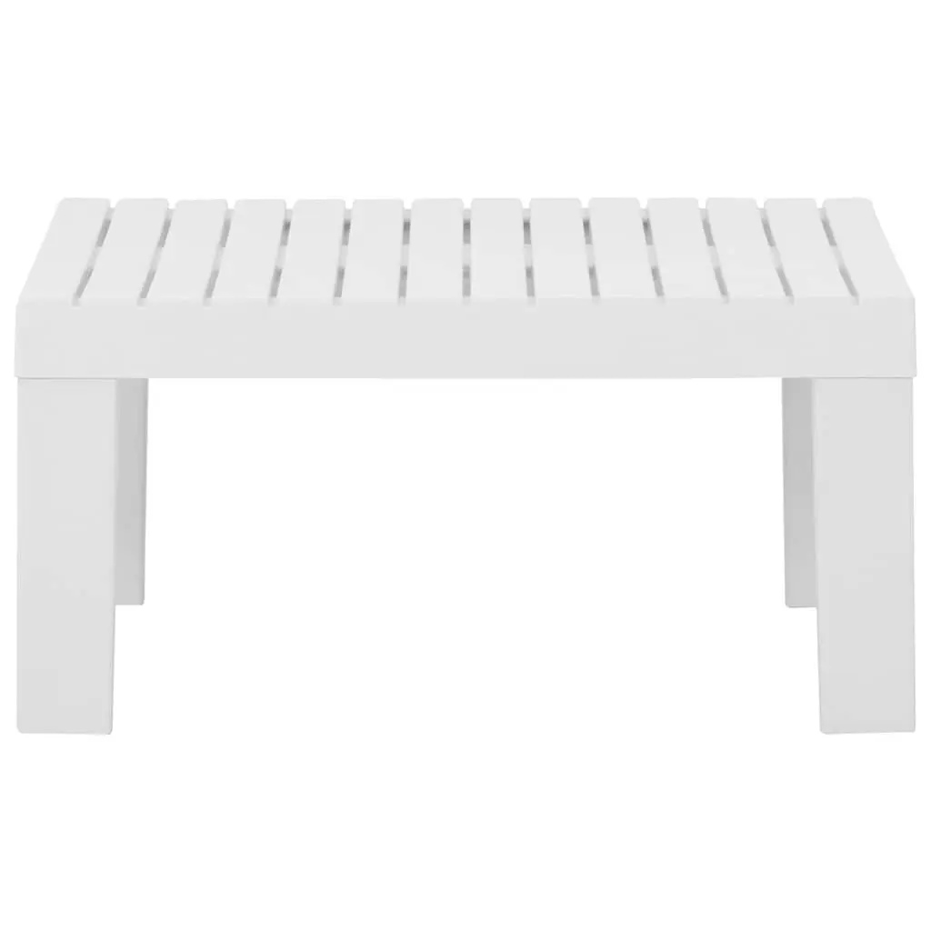 3 Piece Garden Lounge Set Outdoor Furniture Plastic White