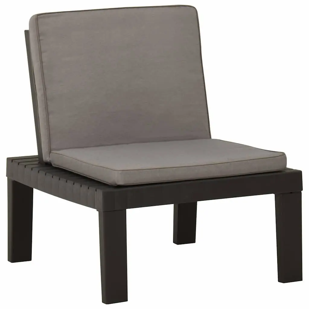 4 Piece Garden Lounge Set Outdoor Furniture with Cushions Grey Patio Seating