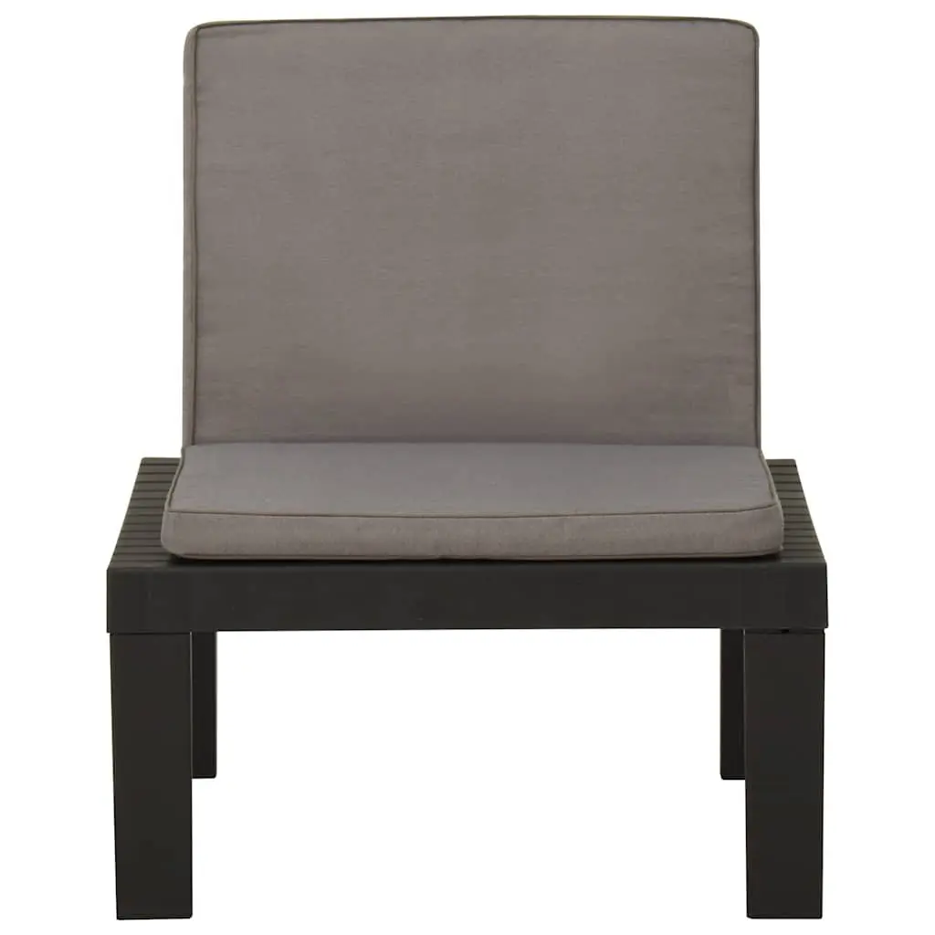 4 Piece Garden Lounge Set Outdoor Furniture with Cushions Grey Patio Seating