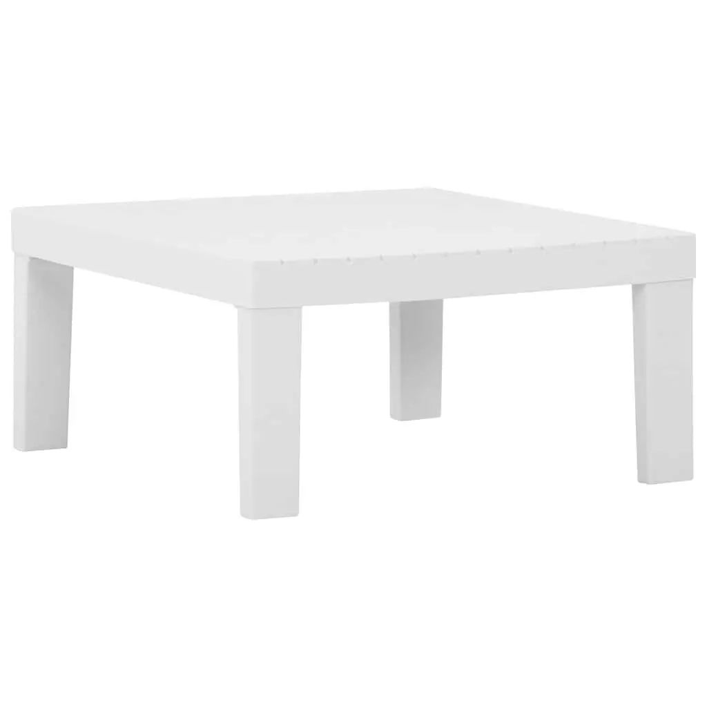 4 Piece Outdoor Lounge Set White Garden Furniture Seating with Cushions Table