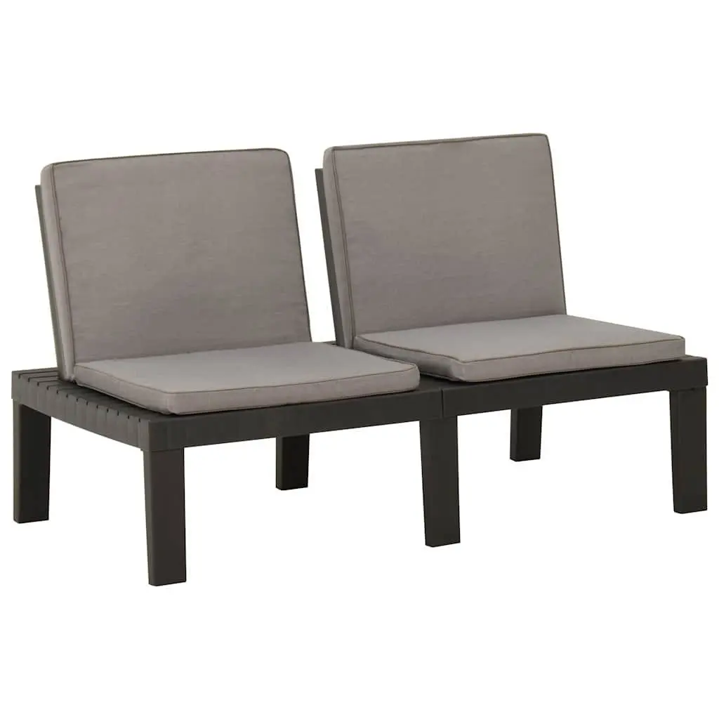 4 Piece Outdoor Lounge Set Grey with Cushions Patio Furniture Garden Seating