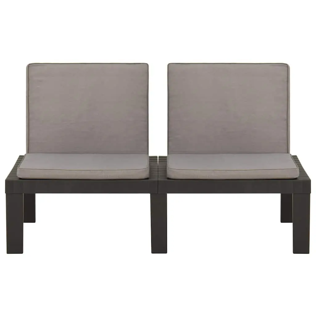4 Piece Outdoor Lounge Set Grey with Cushions Patio Furniture Garden Seating
