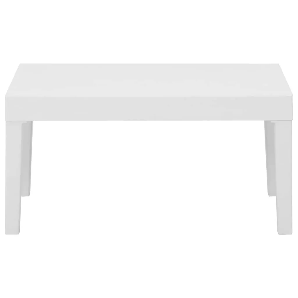 6 Piece Outdoor Lounge Set White Plastic Garden Furniture Patio Seating with