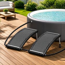 Solar Pool Heater Curved Panels 2 Pieces Above Ground Swimming Heating System