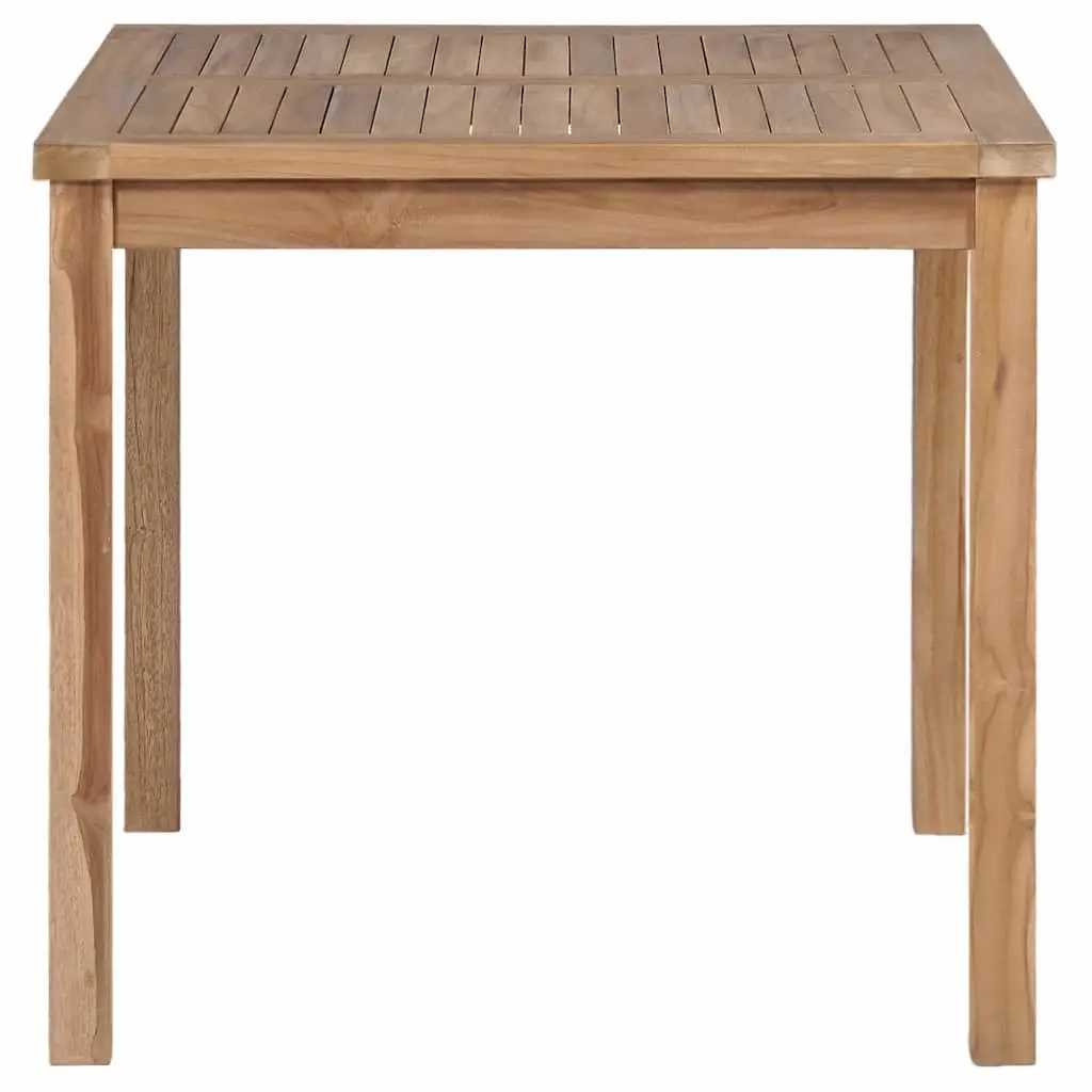 3 Piece Garden Dining Set Solid Teak Wood 80x80 cm Brown Outdoor Furniture