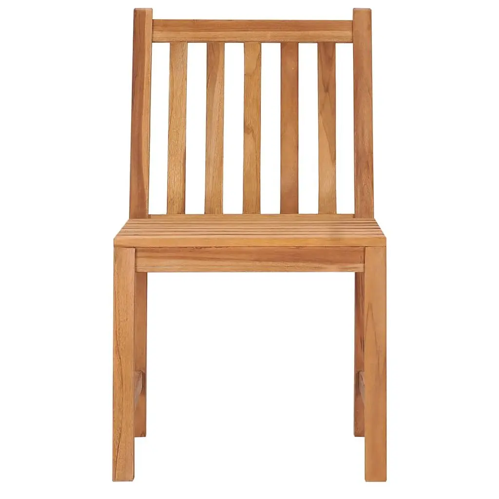 Garden Dining Set Teak Wood 5 Piece Outdoor Furniture Brown