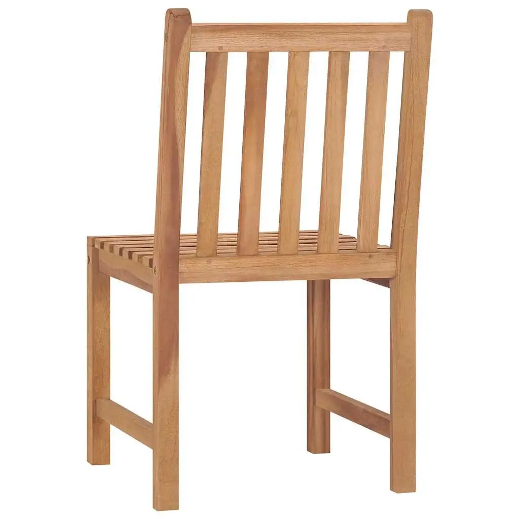 Garden Dining Set Teak Wood 5 Piece Outdoor Furniture Brown