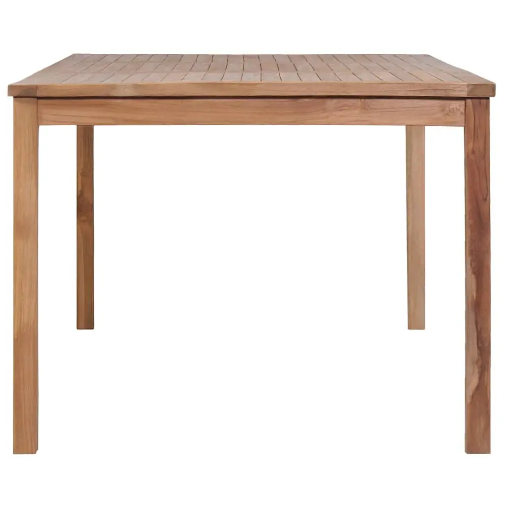 Garden Dining Set 9 Piece Teak Wood Outdoor Furniture Table Chairs Brown