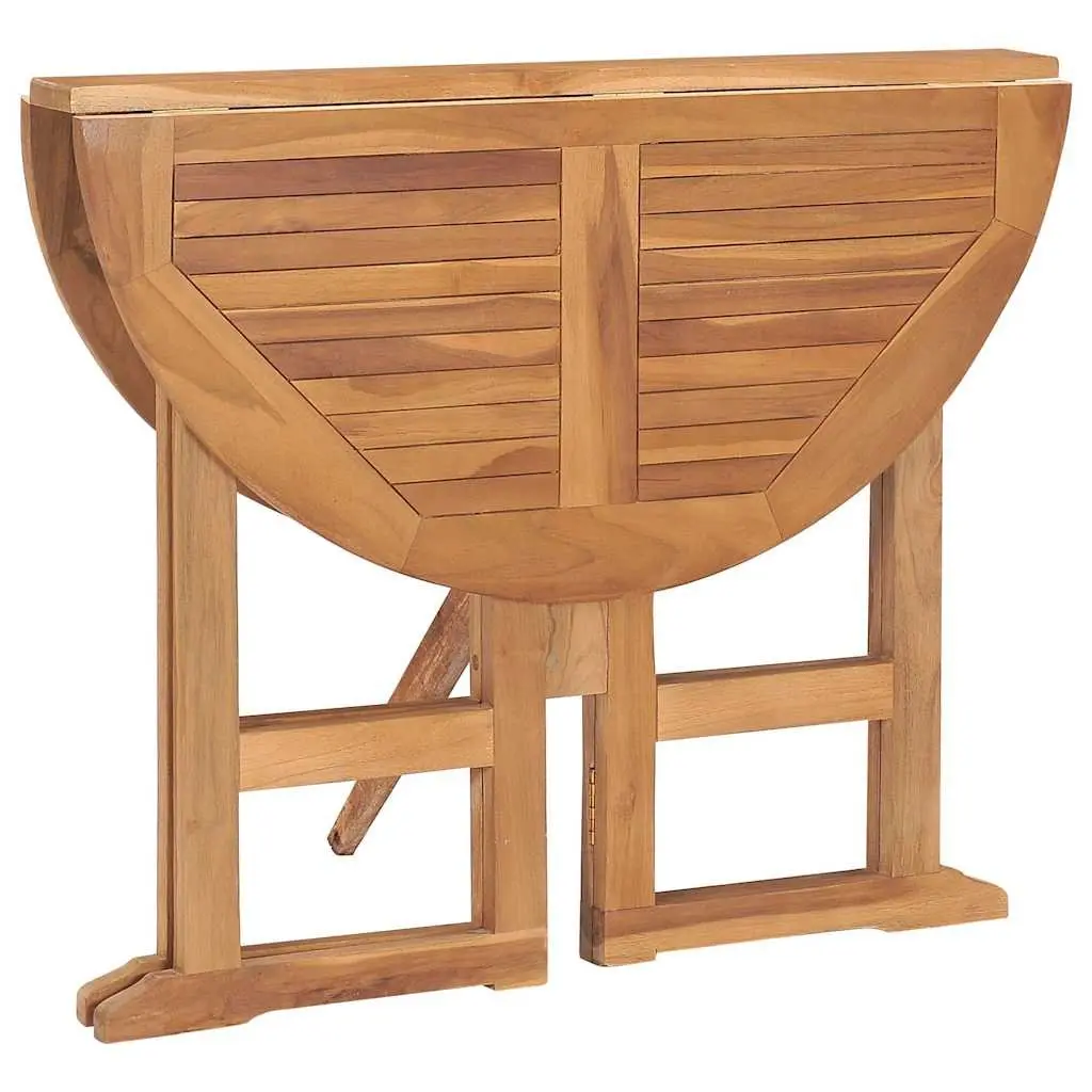 Outdoor Dining Set Folding Teak Wood 5 Piece Garden Patio Furniture