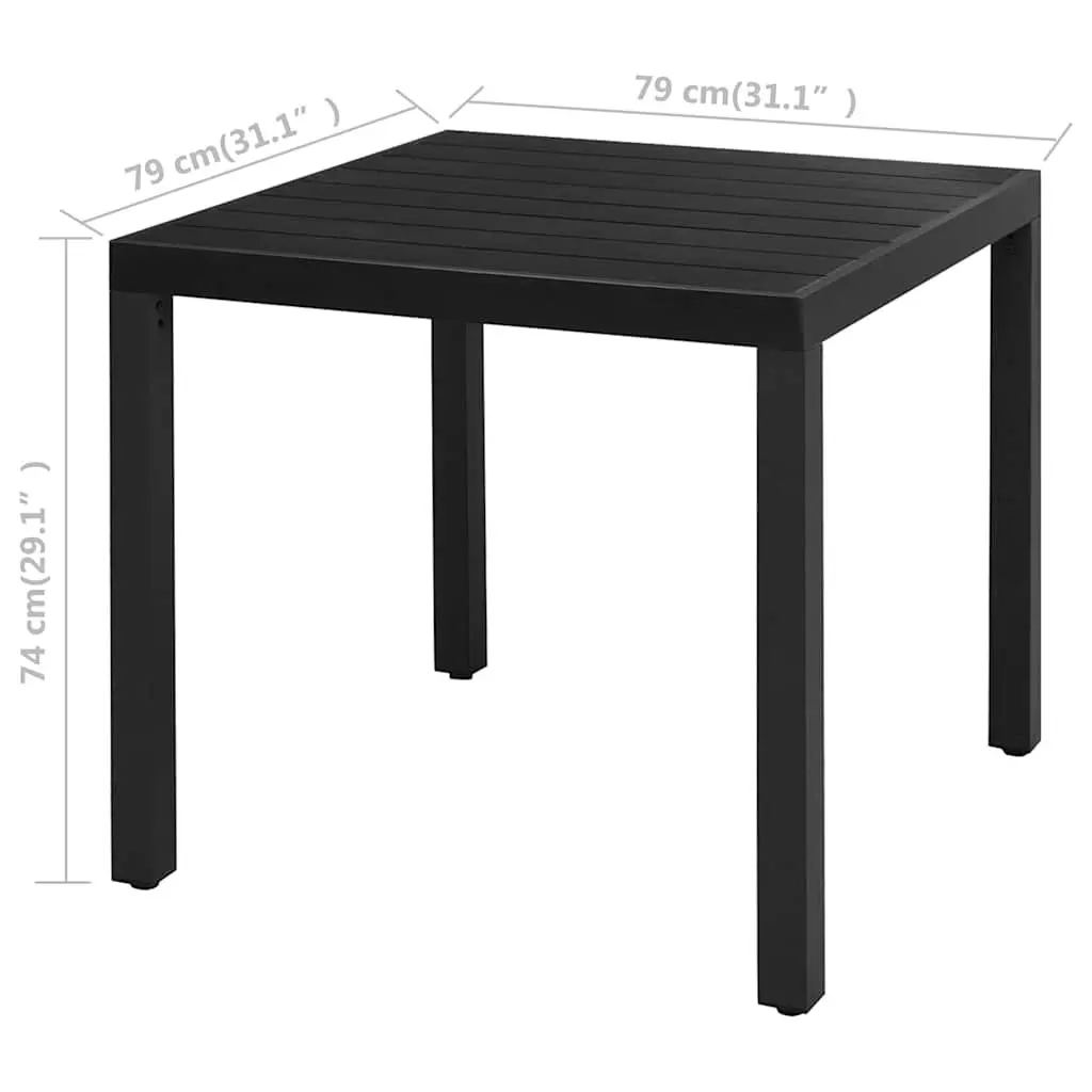 3 Piece Outdoor Dining Set Black Garden Furniture Rattan Chair Table Patio