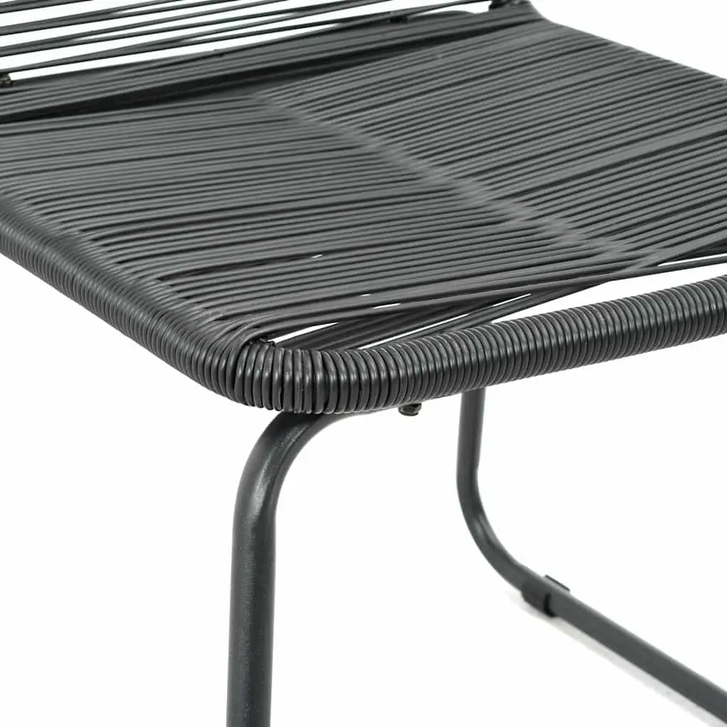 5 Piece Outdoor Garden Dining Set PVC Rattan Chair Table Patio Furniture