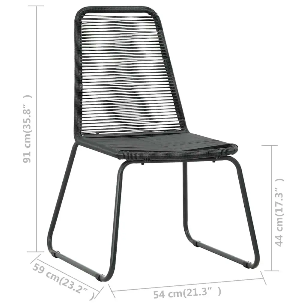 5 Piece Outdoor Garden Dining Set PVC Rattan Chair Table Patio Furniture