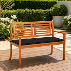2-Seater Garden Bench Outdoor Wooden Furniture Patio Seating 120 cm with Cushion