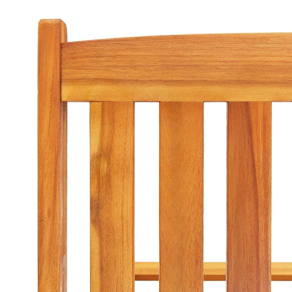 Sun Lounger Adjustable Backrest Footrest Solid Acacia Wood Beige Cushion