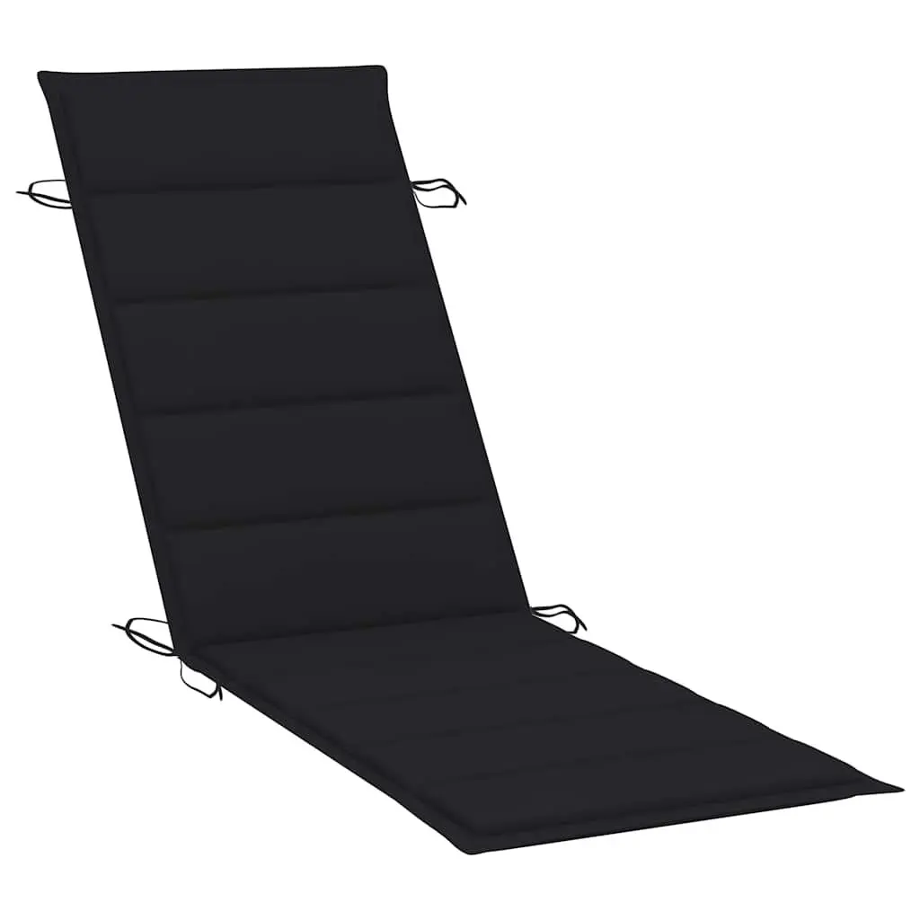 Wooden Rocking Sun Lounger Teak Hardwood Black Outdoor Garden Patio Chair