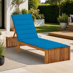 Sun Lounger with Cushion Adjustable Backrest Garden Patio Outdoor Seating Bed