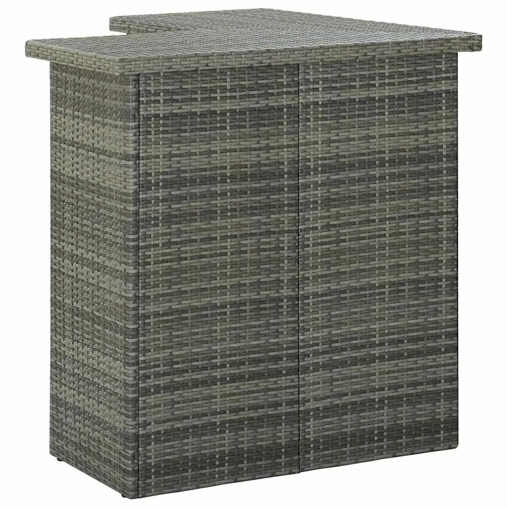 Garden Bar Set 16 Piece Outdoor Furniture Poly Rattan with Cushions Grey Patio
