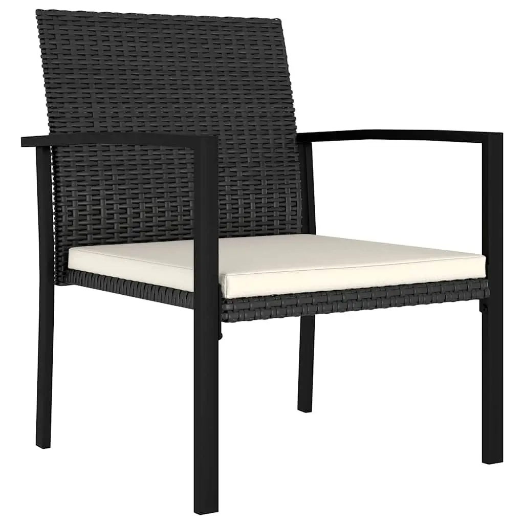 7 Piece Outdoor Garden Dining Set Patio Table Chairs Black Rattan Furniture