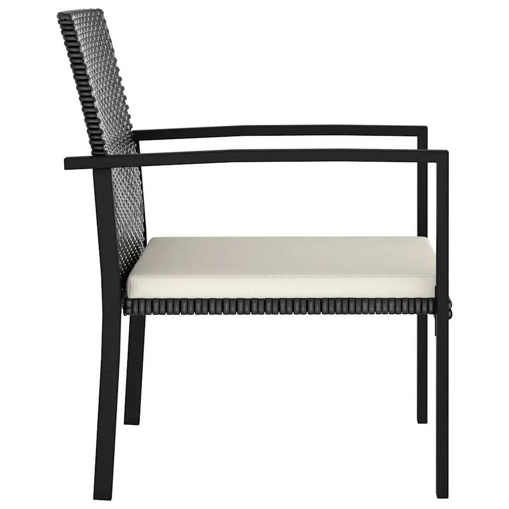7 Piece Outdoor Garden Dining Set Patio Table Chairs Black Rattan Furniture