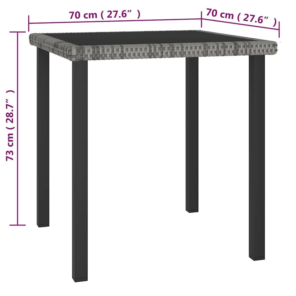 5 Piece Garden Dining Set Poly Rattan Grey Outdoor Furniture Patio Table Chairs