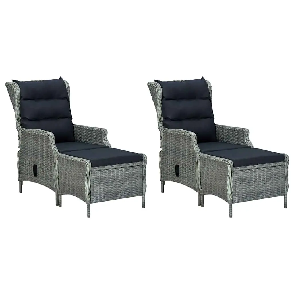 Garden Dining Set 5 Piece Outdoor Furniture Table Chair Stool Grey