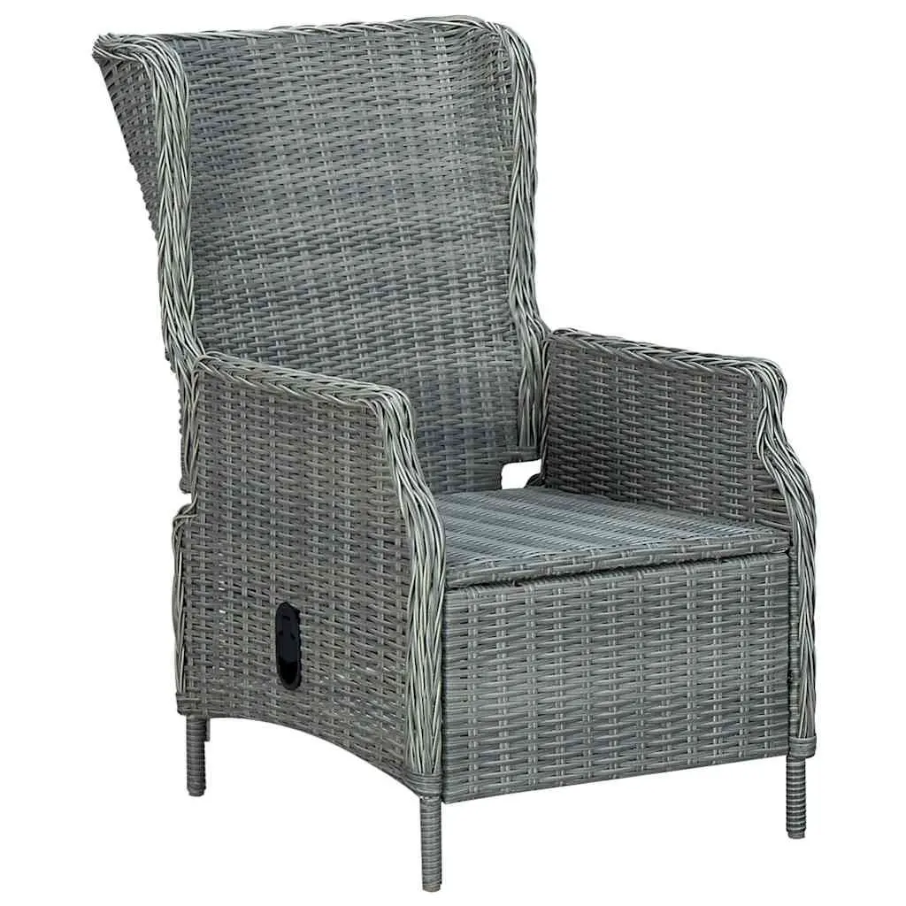 Garden Dining Set 5 Piece Outdoor Furniture Table Chair Stool Grey