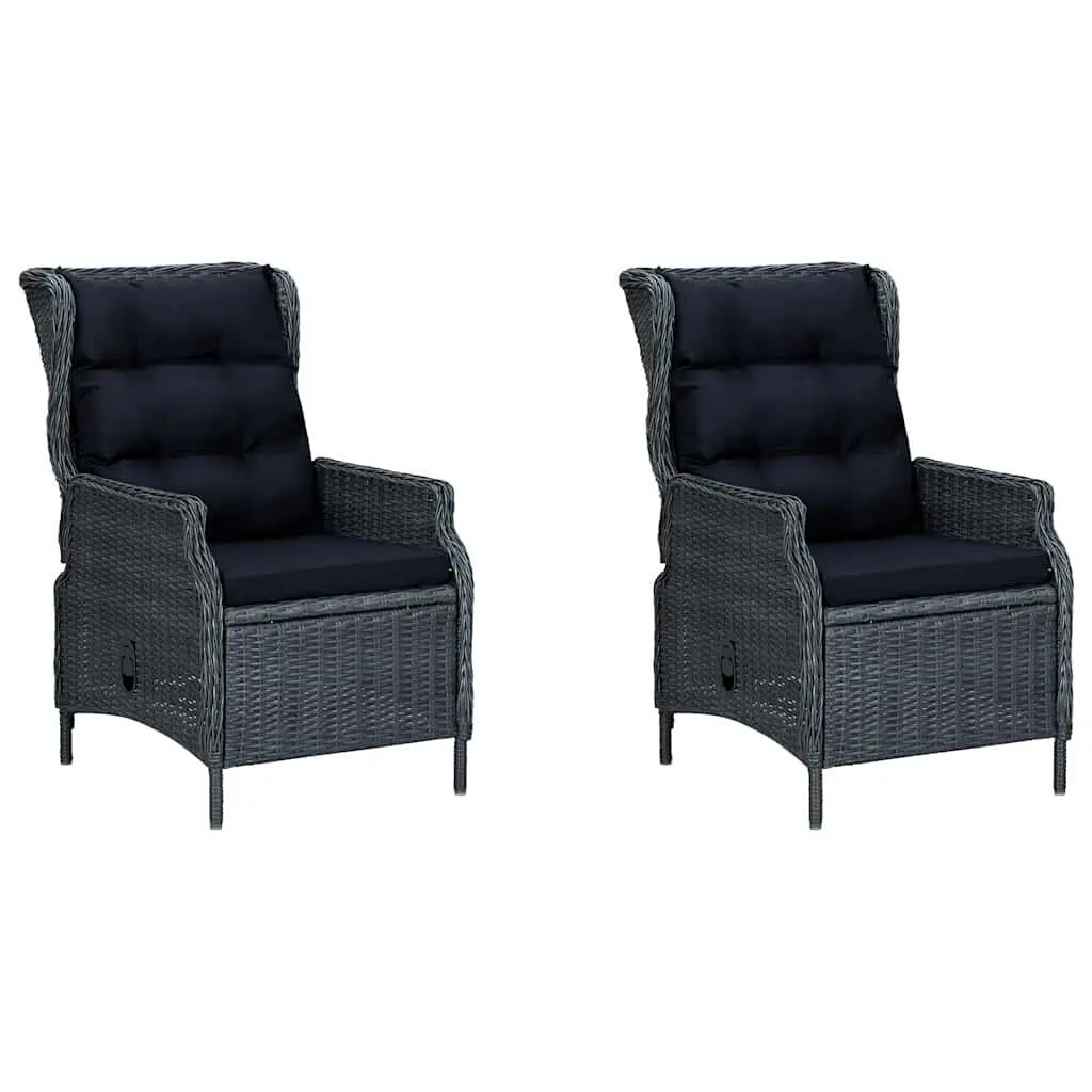 7 Piece Outdoor Dining Set Garden Table Chairs Stool Grey Furniture Patio