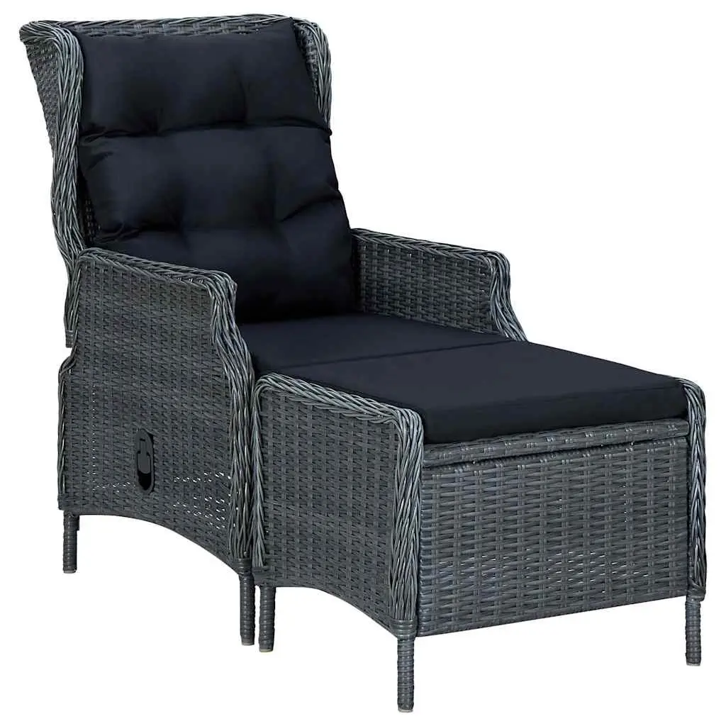 7 Piece Outdoor Dining Set Garden Table Chairs Stool Grey Furniture Patio