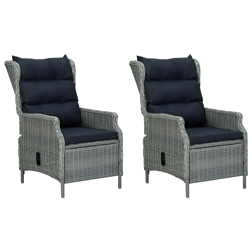 Garden Dining Set 7 Piece Outdoor Furniture Grey Rattan Chair Table