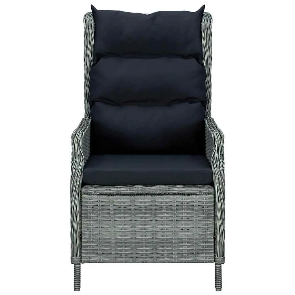5 Piece Garden Dining Set Outdoor Table Chairs Grey Patio Furniture