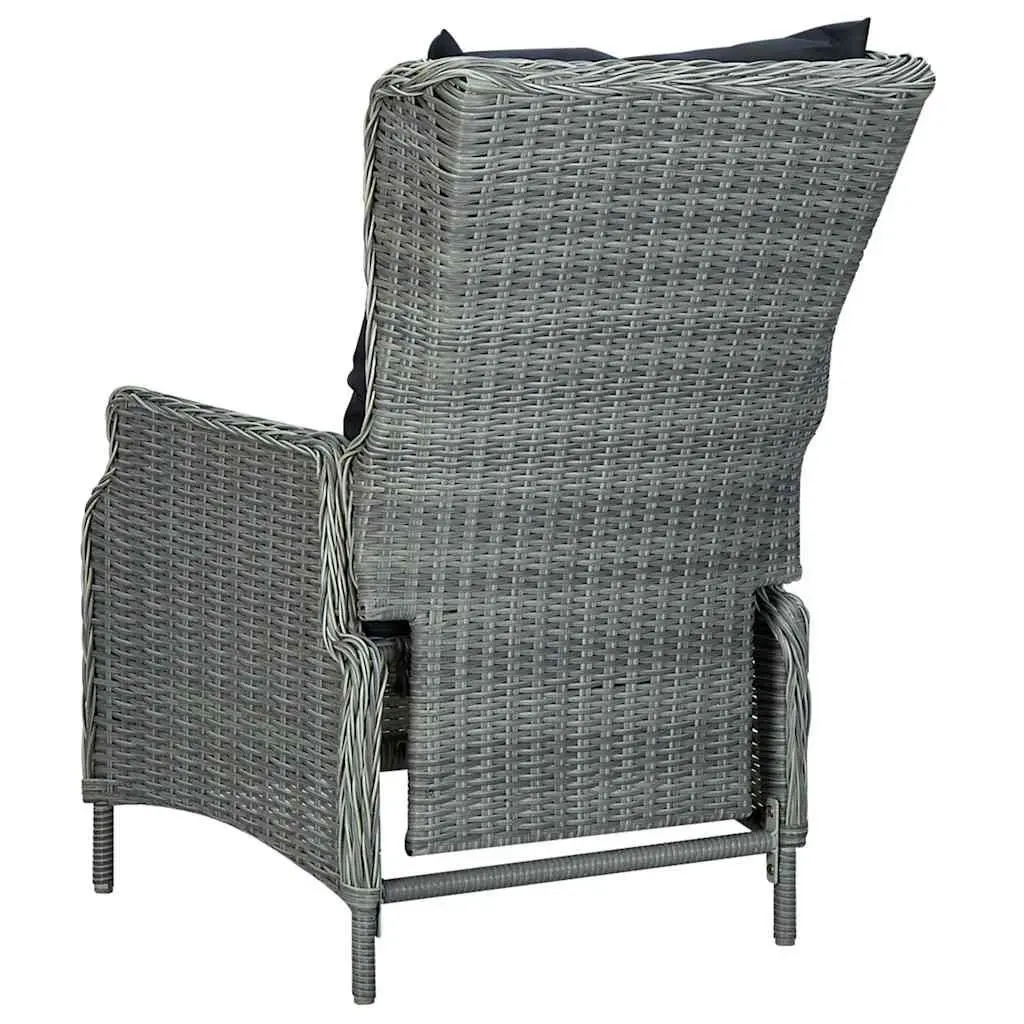 5 Piece Garden Dining Set Outdoor Table Chairs Grey Patio Furniture