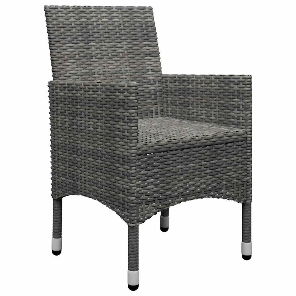 7 Piece Garden Dining Set Acacia Wood Table Chairs Grey Outdoor Furniture