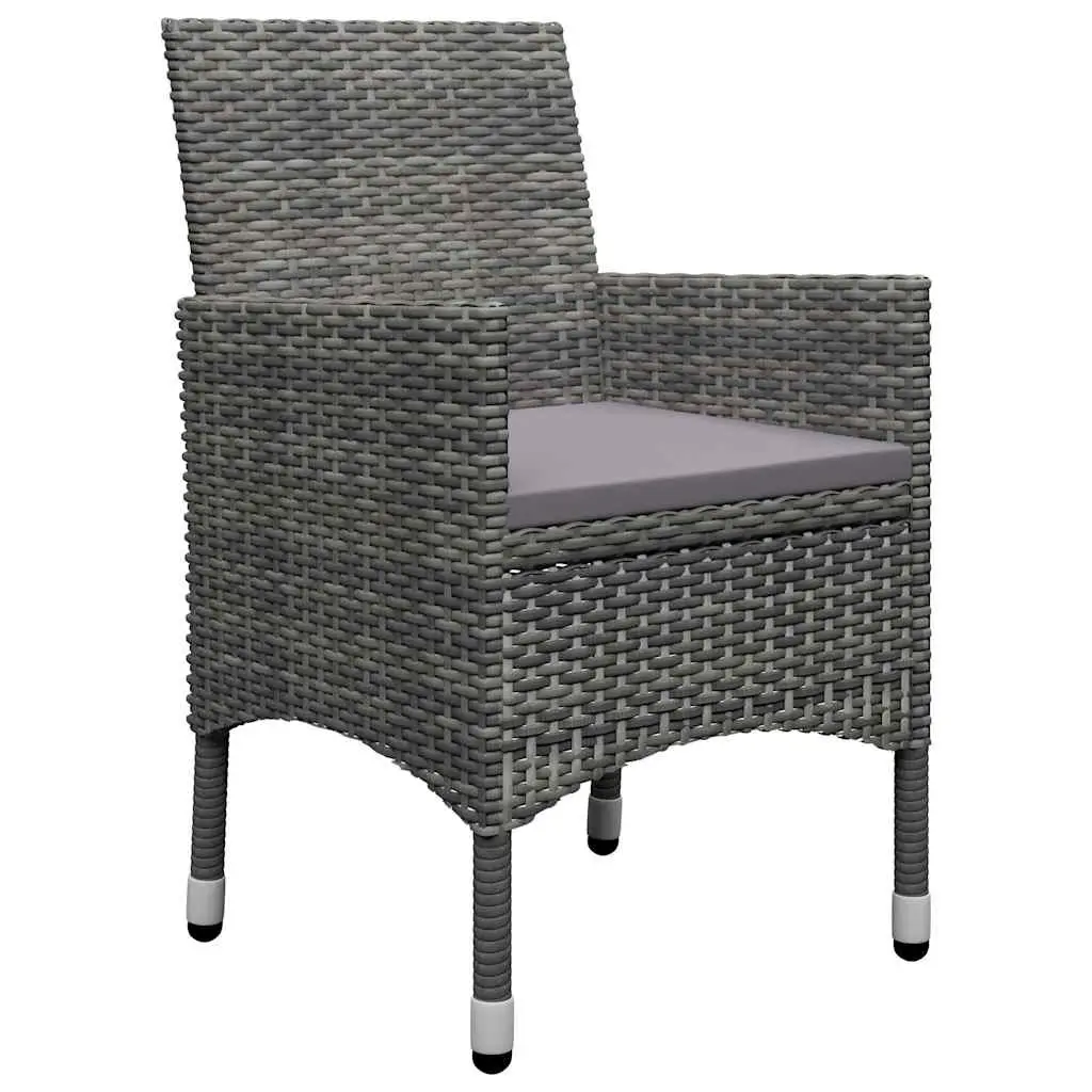 7 Piece Garden Dining Set Acacia Wood Table Chairs Grey Outdoor Furniture