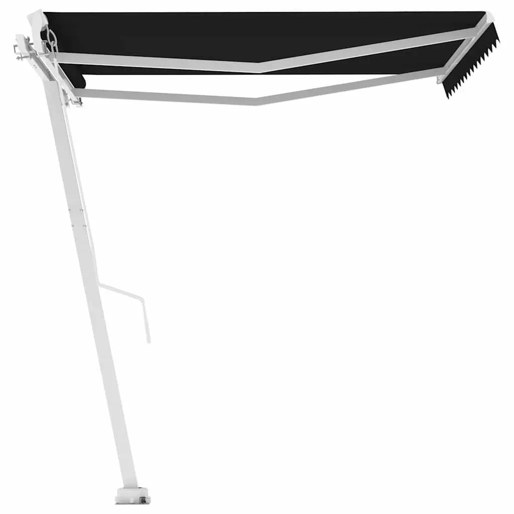 Freestanding Manual Retractable Awning 300x250 cm Anthracite Outdoor Patio